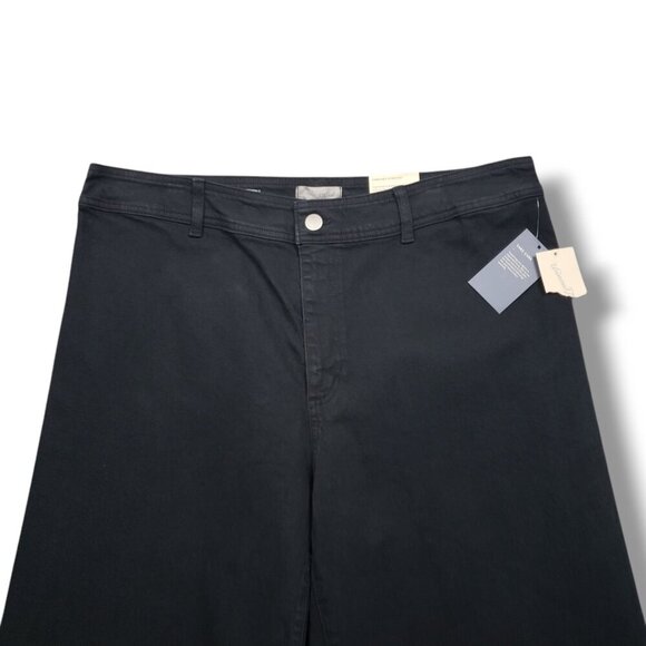 Universal Thread Wide Leg Ankle Jeans Juniors 17 Black Comfort Stretch Womens - Picture 2 of 12